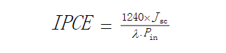 外量子效率是外电路中爆发的电子数与总的入射光子数的比值